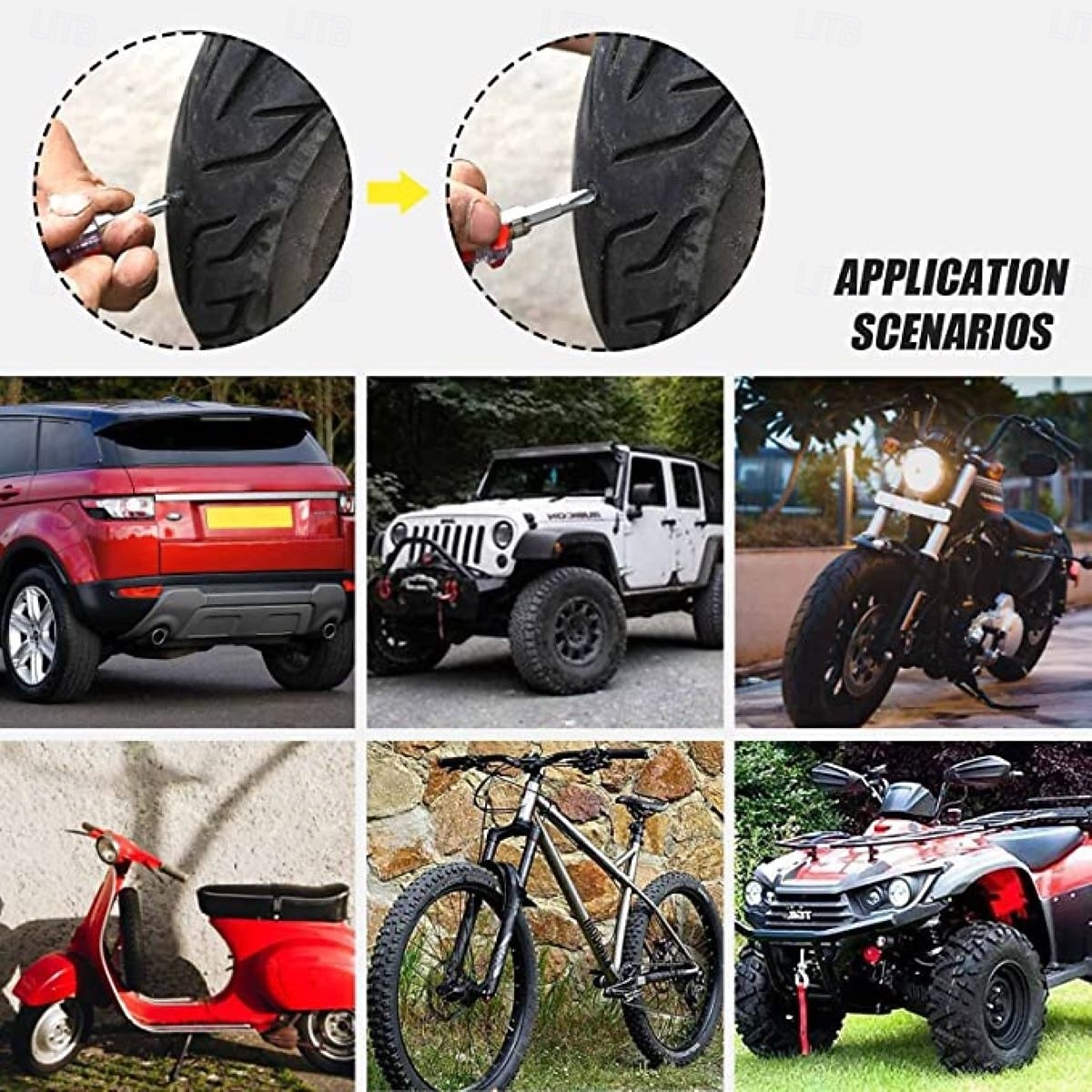 30Pcs Car Motorcycle Vacuum Tyre Repair Nails Truck Scooter Bike Tire Puncture Repair Tubeless Tools Rubber Metal Accessories  (15L&15S) 2026 - $12.99 –P7