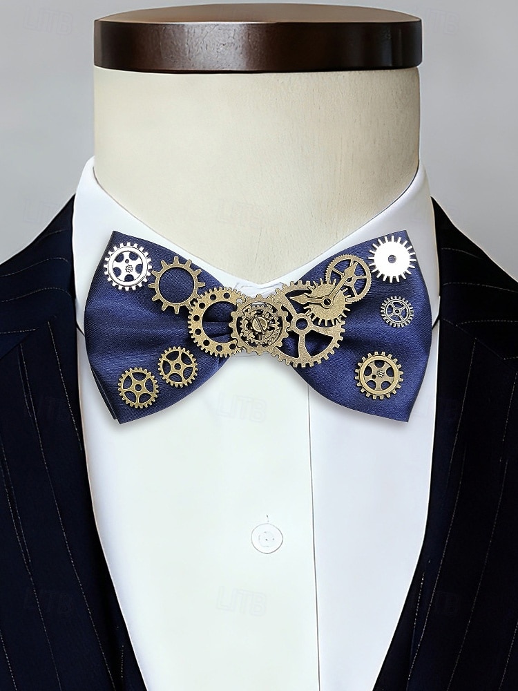 Мужской галстук-бабочка в стиле стимпанк - многоцветный регулируемый полиэстеровый галстук-бабочка для карнавала косплея и тематических вечеринок 2026 - $11.99 –P3