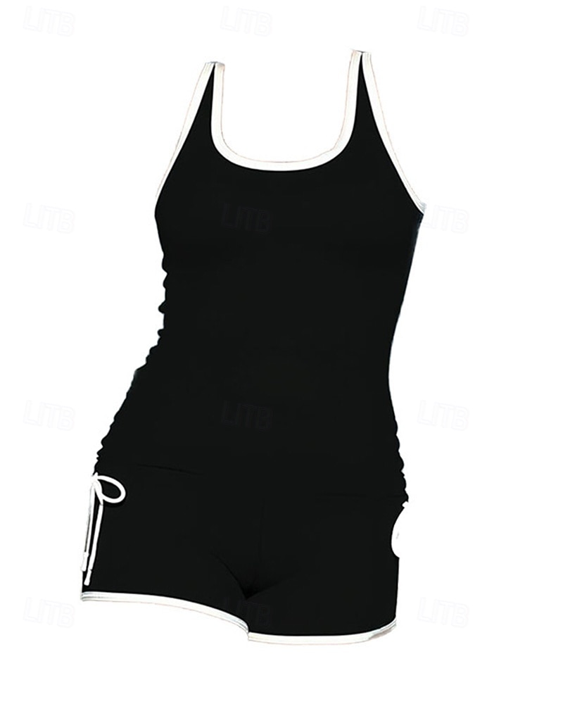Mujer Traje de baño Tankini 2 Piezas Color sólido Utra ligero (UL) Protección UV Elástico Sin Mangas Bañadores Surf Submarinismo Verano 2026 - $20.99 –P6
