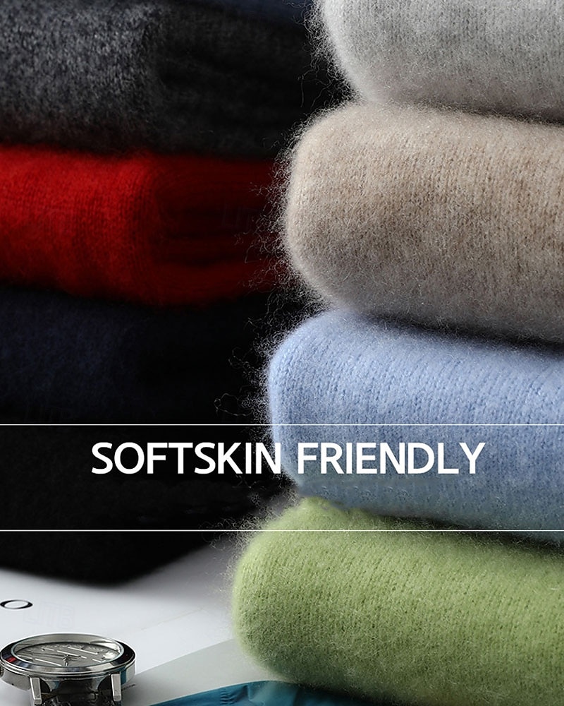 Hochwertiger Herrenpullover aus reiner Wolle und Kaschmir mit Rundhalsausschnitt, klassischer Strickpullover, weich, warm und atmungsaktiv. 2026 - $94.99 –P3