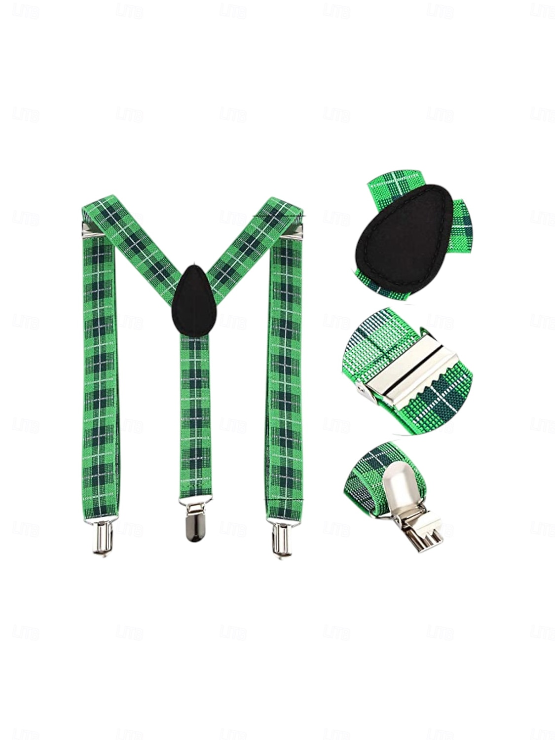 borsetă bărbătească cu trifoi verde de Ziua Sfântului Patrick, bretele &set de accesorii – echipament de festival cu bandă pentru cap, benzi pentru brațe și ochelari 2026 - $26.99 –P2