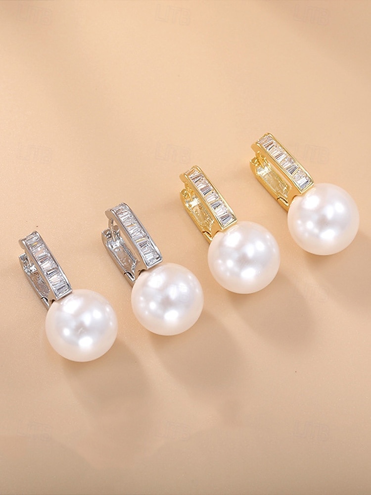 dames oorbellen van imitatieparels van legering - elegant ontwerp in meerdere kleuren, perfect voor bruiloften en dagelijks gebruik 2026 - $11.99 –P7