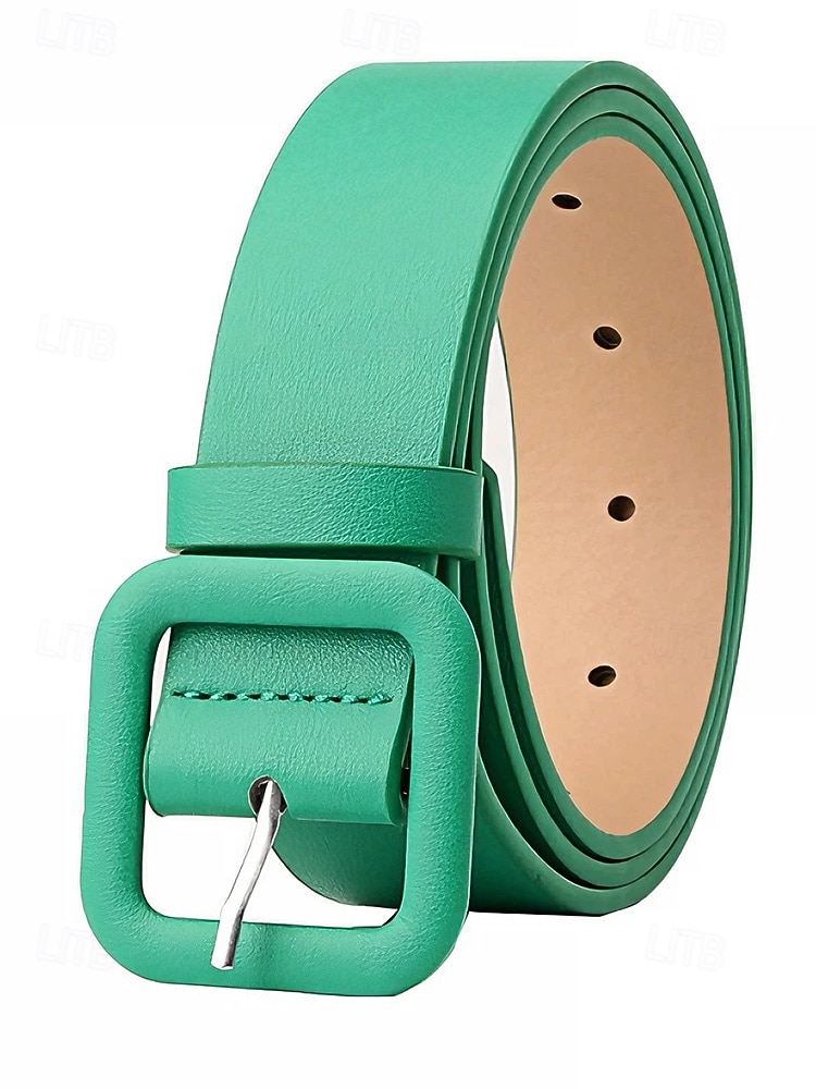 Cinto feminino em couro sintético, diversas cores, ajuste regulável, perfeito para o Dia de São Patrício e para o dia a dia, acessório estiloso e versátil. de 2026 por $9.99 –P5