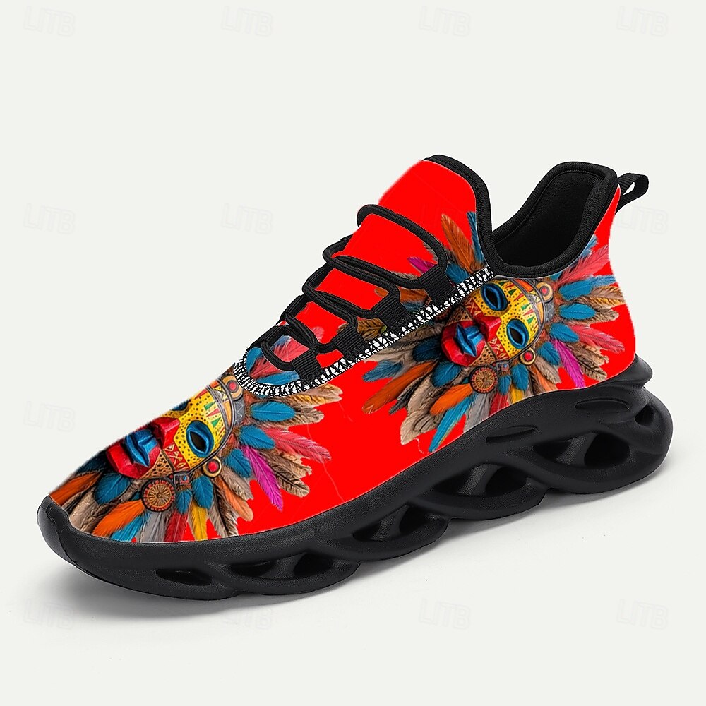 Baskets pour hommes de Mardi Gras avec imprimé multicolore jour des morts – Motif amusant et festif baskets confortables parfaites pour les défilés de carnaval de 2026 ? $42.99 –P3