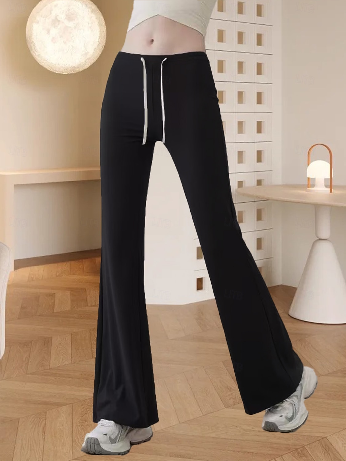 Femmes Taille EU / US Jambe large Pantalon à pattes d'éléphant Pantalons Pyjamas Confort Décontracté / Sportif Longueur complète Taille haute Taille HautePantsHalloween Noël Saint Valentin Couleur de 2026 ? $26.99 –P1