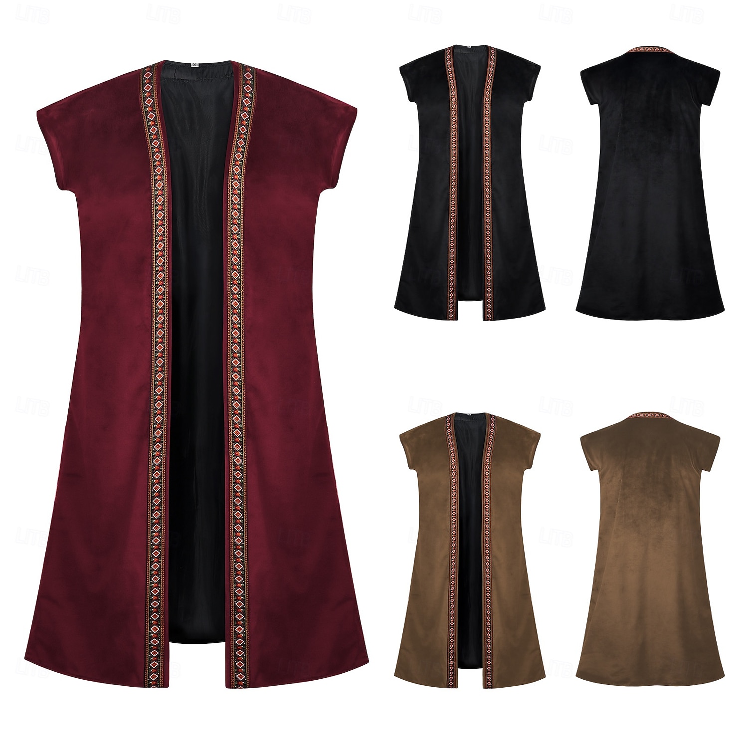 Punk és gótika Középkori Reneszánsz Blúz / Ing Tunika Ujjatlan Harcos Lovag Viking Kelta lovag Ranger Íjászat Jelmez Férfi Viking Fantasy Farsang Álarcos mulatság Teljesítmény Halloween Színpad 2026 - $55.99 –P1