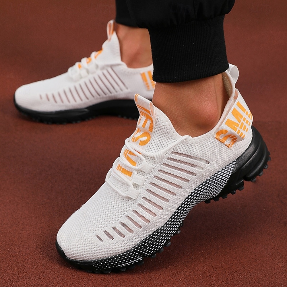 Ljusgröna herrskor i andningsbart mesh, lätta, halkfria terrängsneakers, bekväma träningsskor för promenader, jogging, gym och St. Patrick's Day-kläder 2026 - HUF 13072 –P8
