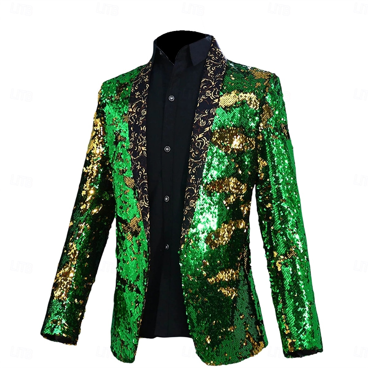 Ντίσκο Δεκαετία '80 Smoching Κοστούμια & Σακάκια Πρίγκηπας Πούλιες Γεωμετρικό Φανταχτερή Φόρεμα Ανδρικά Αποκριάτικη Στολή Απόκριες Νέος Χρόνος 2026 - $124.99 –P4