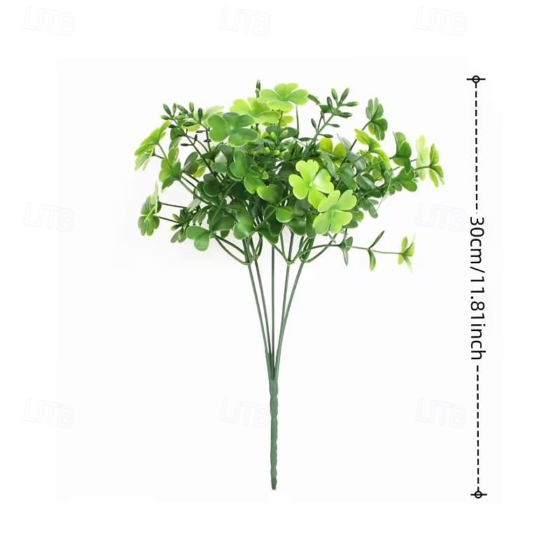 10pcs Artificial Shamrock Plants, Green Faux Clover Stems for Home, Office, Store & Mall Decor, Ideal for Flower Arrangements, Weddings, Engagements, Anniversaries, Parties & Year-Round Festive Decorations 2026 - $23.99 –P7