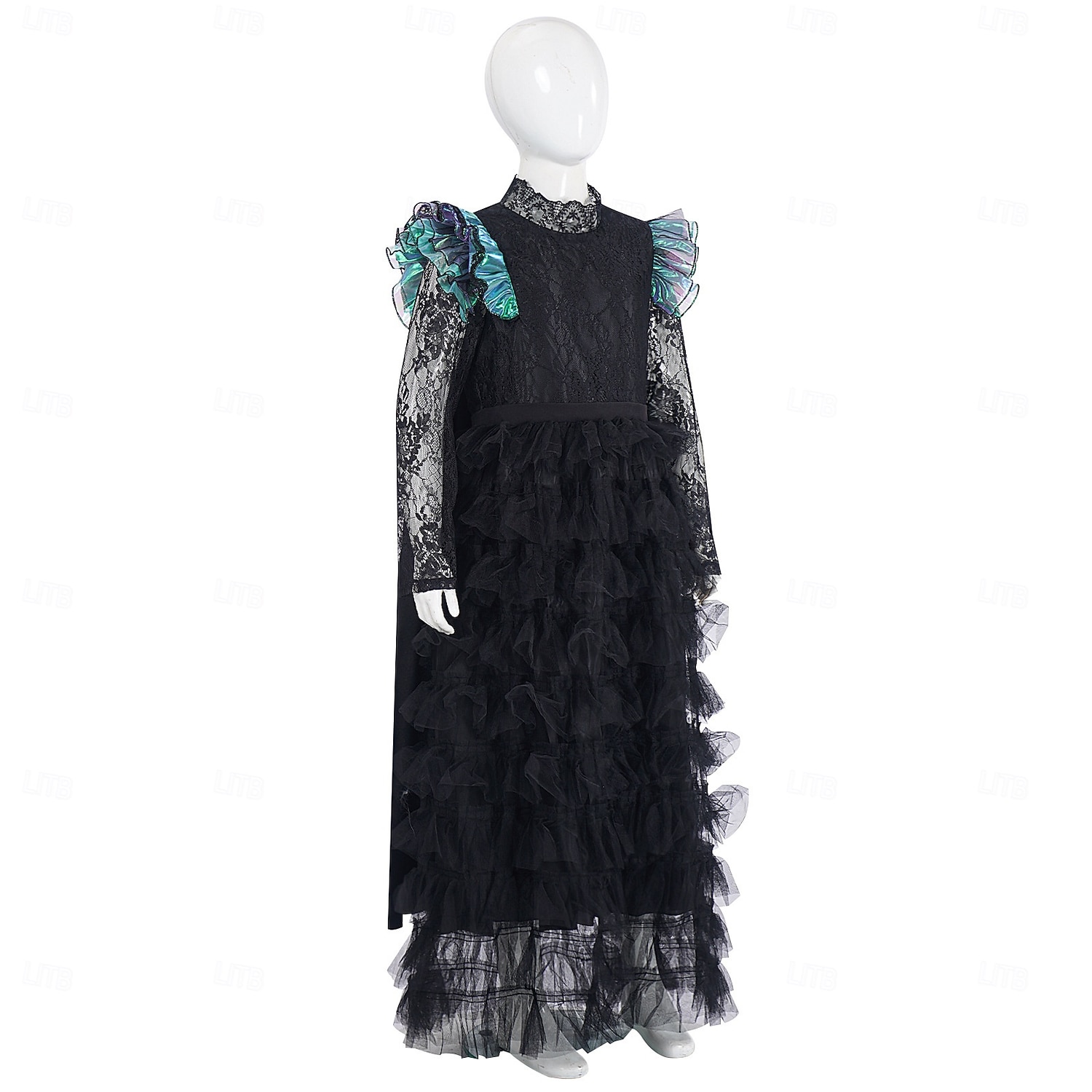Czarownica Wróżka Elfaba Sukienka Tiulowe Sukienki Kostium Cosplay z filmu Film Noc Walpurgii Cosplay for Damskie Dla dziewczynek Doroślu Halloween Karnawał Spektakl Comic Con Anime Expo 2026 - $54.99 –P3