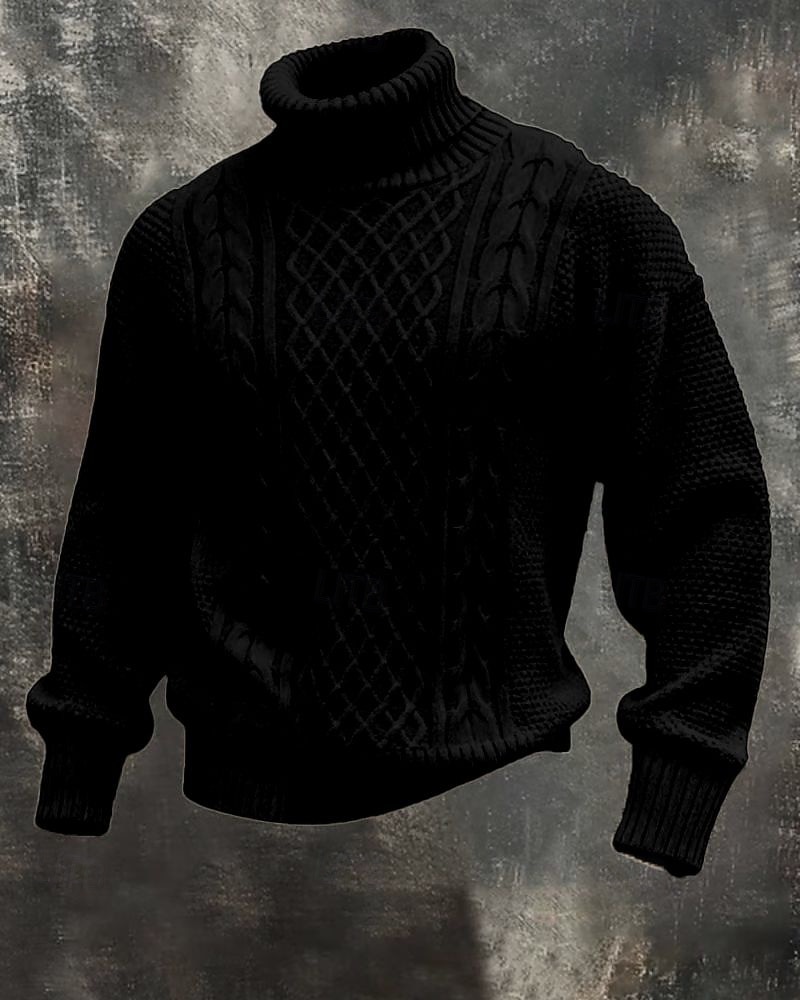 Homme Pull Pull Tricoté Côtelé Tricoter Hauts Réguliers Tricoté Uni Col roulé Mode Streetwear Occasionnel Tenue quotidienne Vêtement Tenue Automne Hiver Noir Marine foncé M L XL de 2026 ? $45.99 –P7