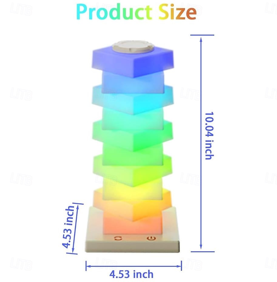 luce LED girevole assemblata fai da te, commutazione luce bianca e arcobaleno, utilizzata per lampade da scrivania da ufficio, luci da tavolo da gioco e luci notturne da comodino, regalo ideale del 2026 a $25.99 –P2