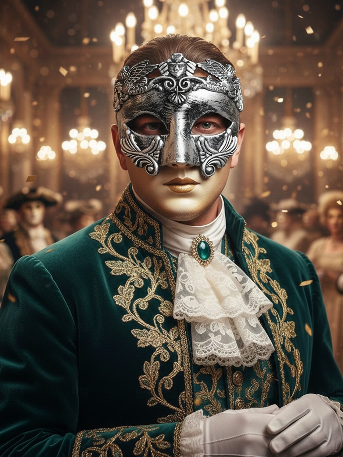 Naisten musta barokkinen venetsialaistyylinen naamiaismaski - kultakoristeinen karnevaalipukutarvike Venetsian festivaalille Mardi Grasille cosplaylle ja naamiaisjuhlille 2026 - $14.99 –P10