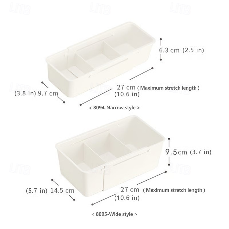 Organizadores de cajones de almacenamiento expandibles, paquete de 2, escritorio ajustable &Organizador de cajones para el hogar, almacenamiento de cajones para la oficina, armario, maquillaje 2026 - $15.99 –P2