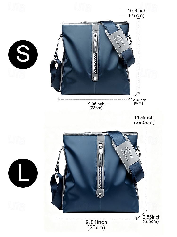 Men's Oxford Cloth Waterproof Messenger Bag – Large Capacity, Multi-Pocket Design, Available in Blue and Black 2026 - $19.99 –P12