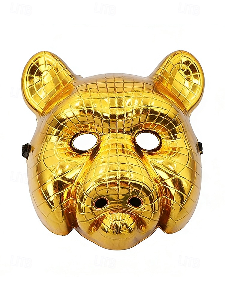 Maschera per carnevale in plastica metallica multi-stile per uomo – Costumi da leone volpe e tigre in oro per carnevale e balli in maschera del 2026 a $24.99 –P10