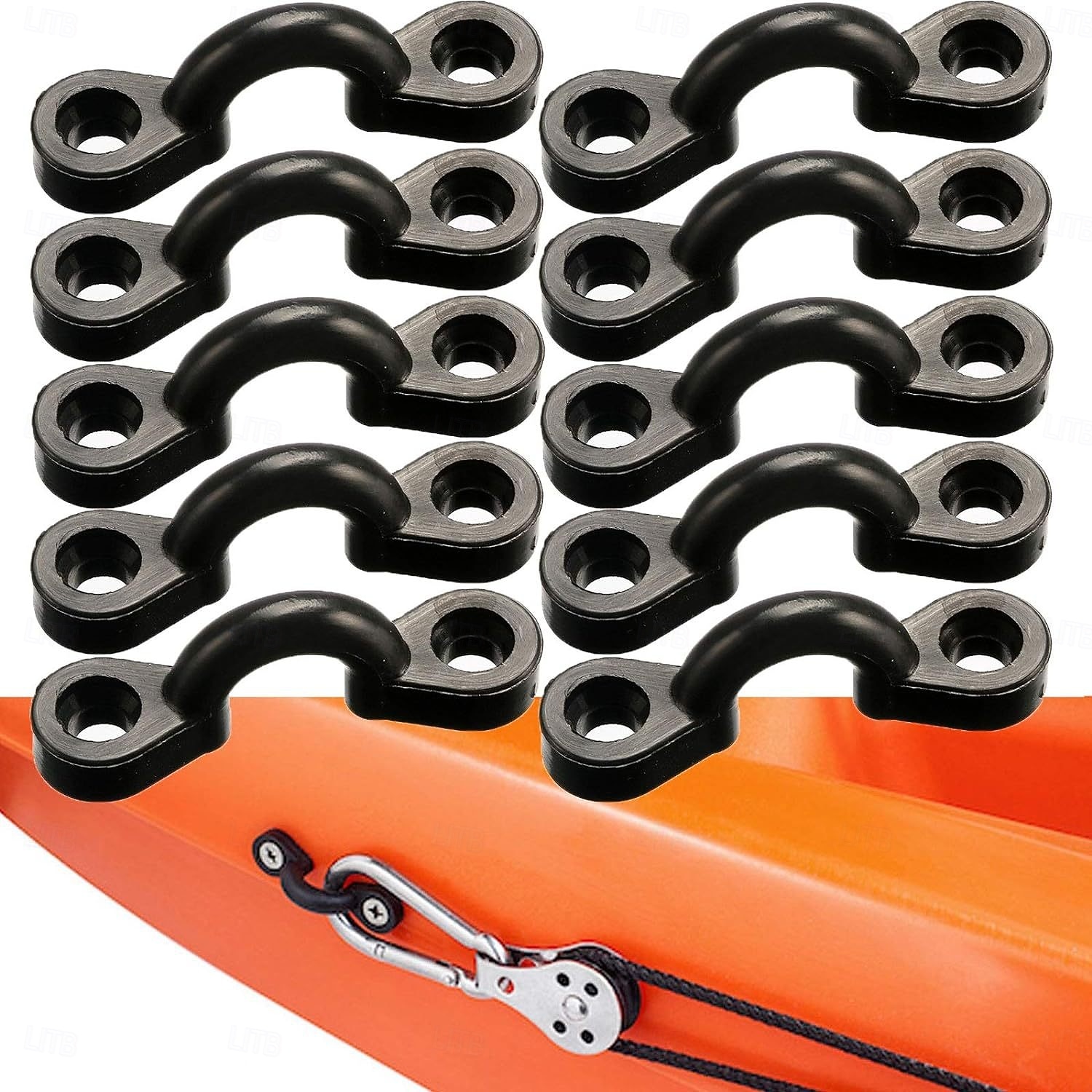 Kit com 10 olhais para caiaque, 20 parafusos, acessórios, laços elásticos de nylon para convés, peças de reposição para equipamentos de caiaque e canoa. de 2026 por $9.99 –P1