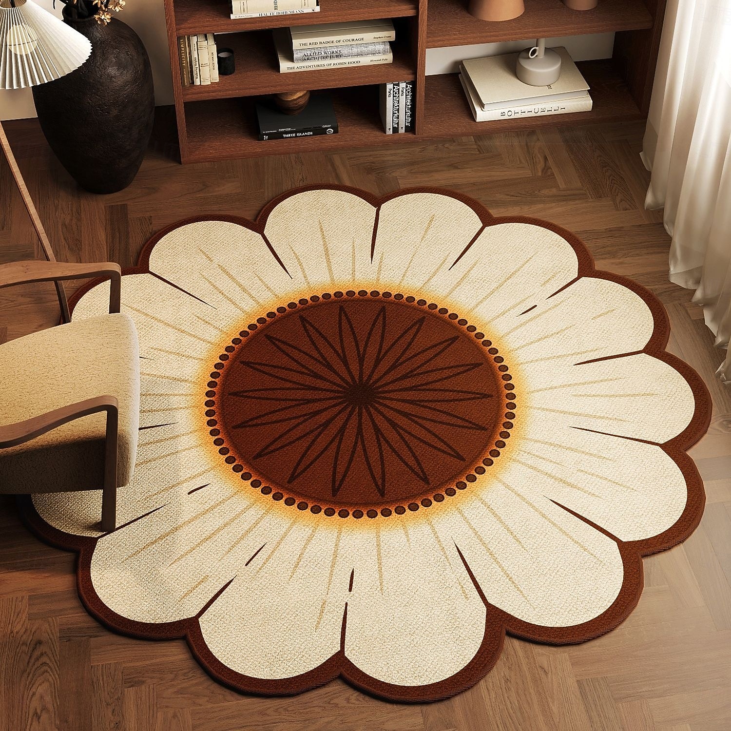 tappeto rotondo di lusso di alta qualità per soggiorno, tavolino da caffè, camera da letto, comodino, facile da pulire, morbido, decorazione per pavimenti di casa per un'eleganza moderna del 2026 a $27.99 –P7