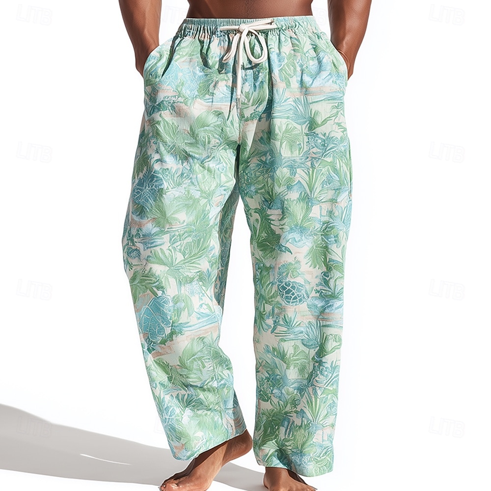 Ανδρικά Φοινικόπτερος Δέντρο καρύδας Τροπικά φυτά Παντελόνια Casual παντελόνι Φαρδύ παντελόνι Μεσαία Μέση Χαβανέζα ΕΞΩΤΕΡΙΚΟΥ ΧΩΡΟΥ Διακοπές Ρούχα παραλίας 2026 - $27.99 –P2