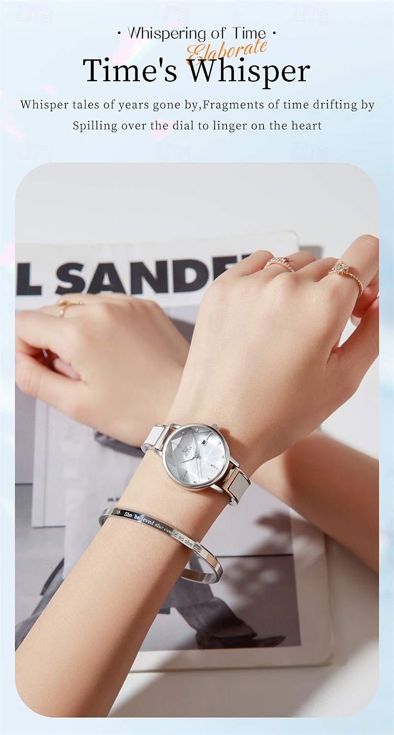 Women'S Business Watch Is Decorated With Luminous Light Exuding A Light Luxury Niche A Diamond-Shaped Mirror Surface Mother's Day Gift for women Casual Quartz Watch 2026 - $34.99 –P11