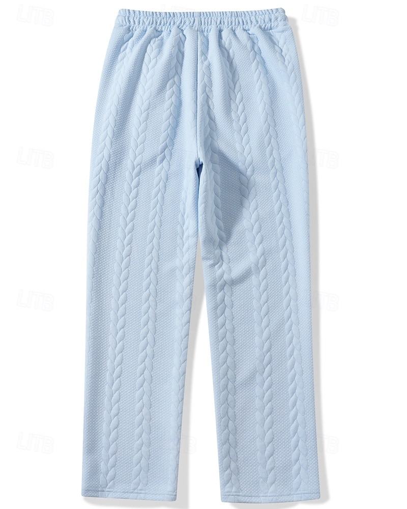 Voor heren Joggingbroeken Broek Joggingbroek met rechte pijpen Jacquard Trekkoord Zak Effen Comfort Zacht Casual Dagelijks Buiten Vakantie Modieus Zwart Oranje Micro-elastisch 2026 - $24.99 –P13