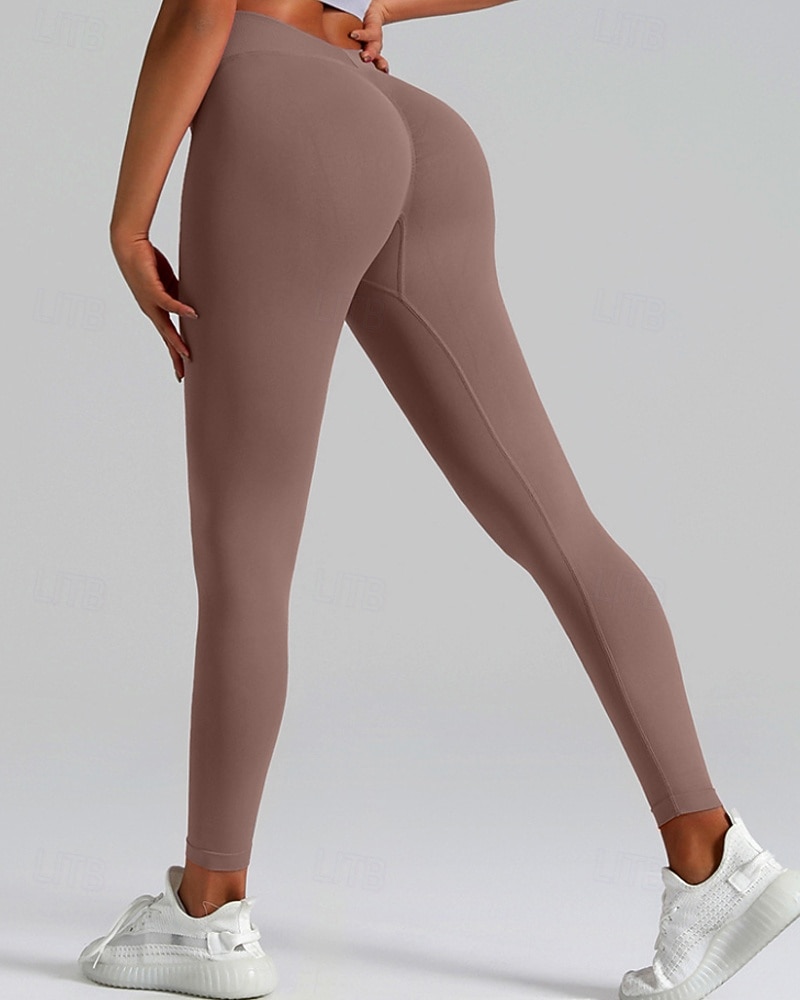 Per donna Chinos Leggings Streetwear Casual Athleisure Lunghezza intera Vita media Semplice Elastico in vita Traspirante Elasticizzato Quotidiano All'aperto Vacanza Viola Nero Blu reale Fuschia del 2026 a $17.99 –P19