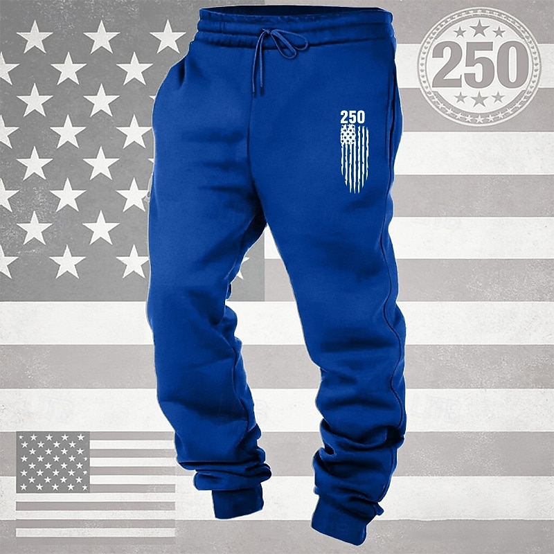 Herr Joggingbyxor Joggare Långbyxor Snörning Ficka Elastisk midja Landsflagga Komfort Andningsfunktion Dagligen Utomhus Amerikas 250-årsjubileum Semester Mode Vit Vin Microelastisk 2026 - $13.49 –P10
