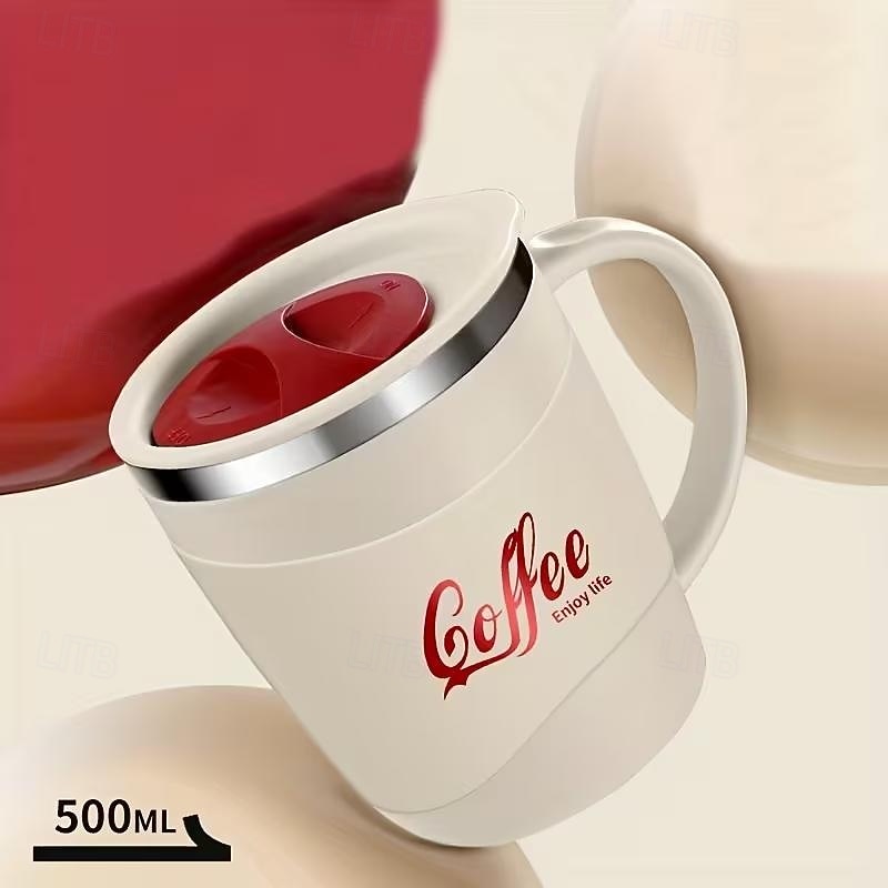 Caneca de café em aço inoxidável 304 com tampa, 500ml (17oz), parede dupla isolada, livre de BPA e à prova de vazamentos, ideal para viagens e bebidas quentes. &bebidas geladas, presente de Natal de 2026 por $17.99 –P7
