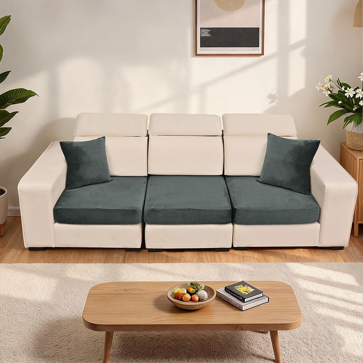 1/2/3 housses de coussin de canapé en velours argenté élastique uni, style européen, douces et résistantes, idéales pour la décoration et la protection de votre intérieur. de 2026 ? $10.49 –P11