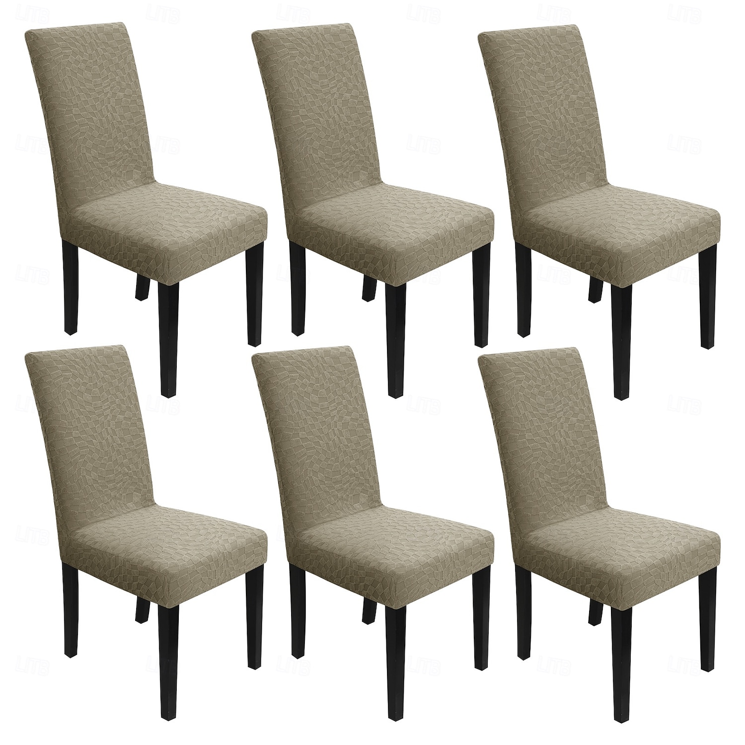 Vanntett stoltrekk tykt jacquard stretch heldekkende ett stykke spisestuestoltrekk bordstolsett 2 4 6 deler 2026 - $15.49 –P6