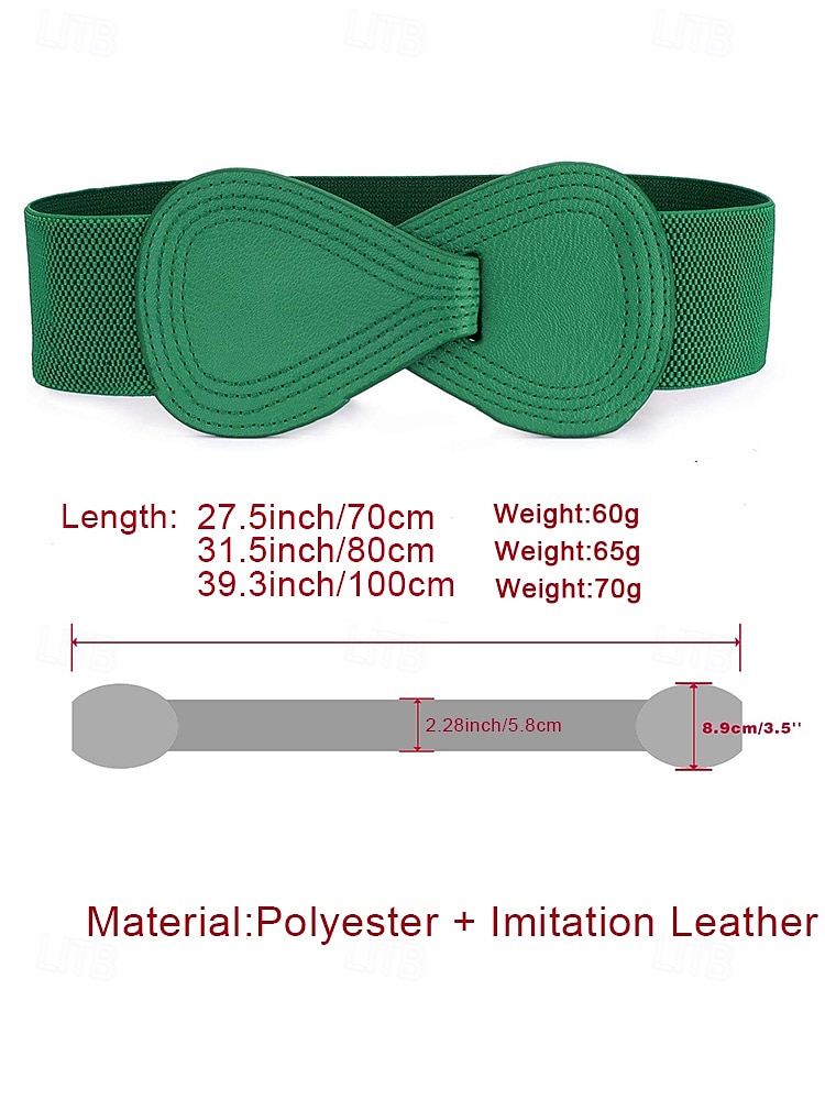 Damesriem van elastisch polyester, verkrijgbaar in verschillende kleuren, comfortabel en rekbaar, perfect voor St. Patrick's Day en dagelijks gebruik. 2026 - $11.99 –P7