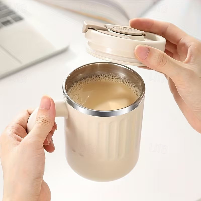 480 ml:n suurikokoinen kahvimuki &matkamuki - 304 ruostumatonta terästä - irrotettavalla teesiivilällä &pilli - tukeva kansi - vuotamaton kannettava tee-/kahvinkeitin retkeilyyn, toimistoon, junaan, 2026 - $13.99 –P8