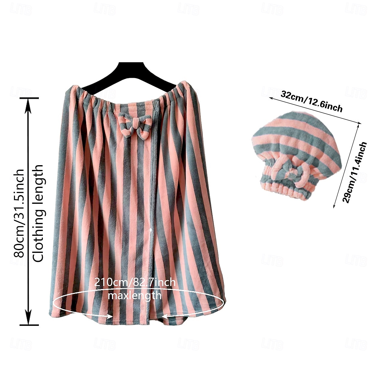 Set rochie fără bretele cu imprimeu floral și căciulă de baie pentru femei, prosop de baie moale și absorbant, halat de baie de vară și cască pentru uscarea părului, articole esențiale confortabile 2026 - $26.69 –P3