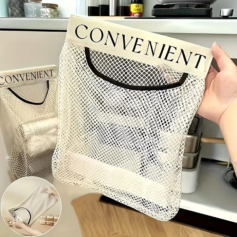 2pcs Large Capacity Mesh Storage Wall-mounted Multifunctional Storage Bag Suitable for Vegetables Fruits Groceries Underwear-Socks Storage Bag Reusable Kitchen Storage and Organizing Tool 2026 - $9.99 –P9