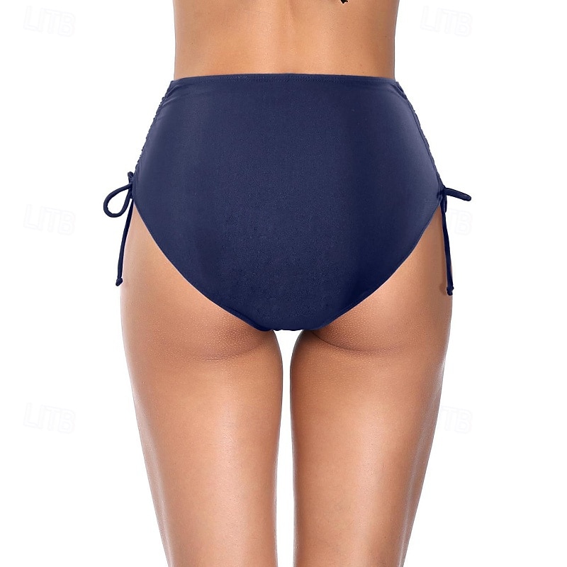 Γυναικεία Μαγιό 2 κομμάτι Προκλητικό Μαγιό Κορδόνι Διακοπές Ρούχα παραλίας Συμπαγές Χρώμα Αμάνικο Μαγιό 2026 - $11.49 –P9