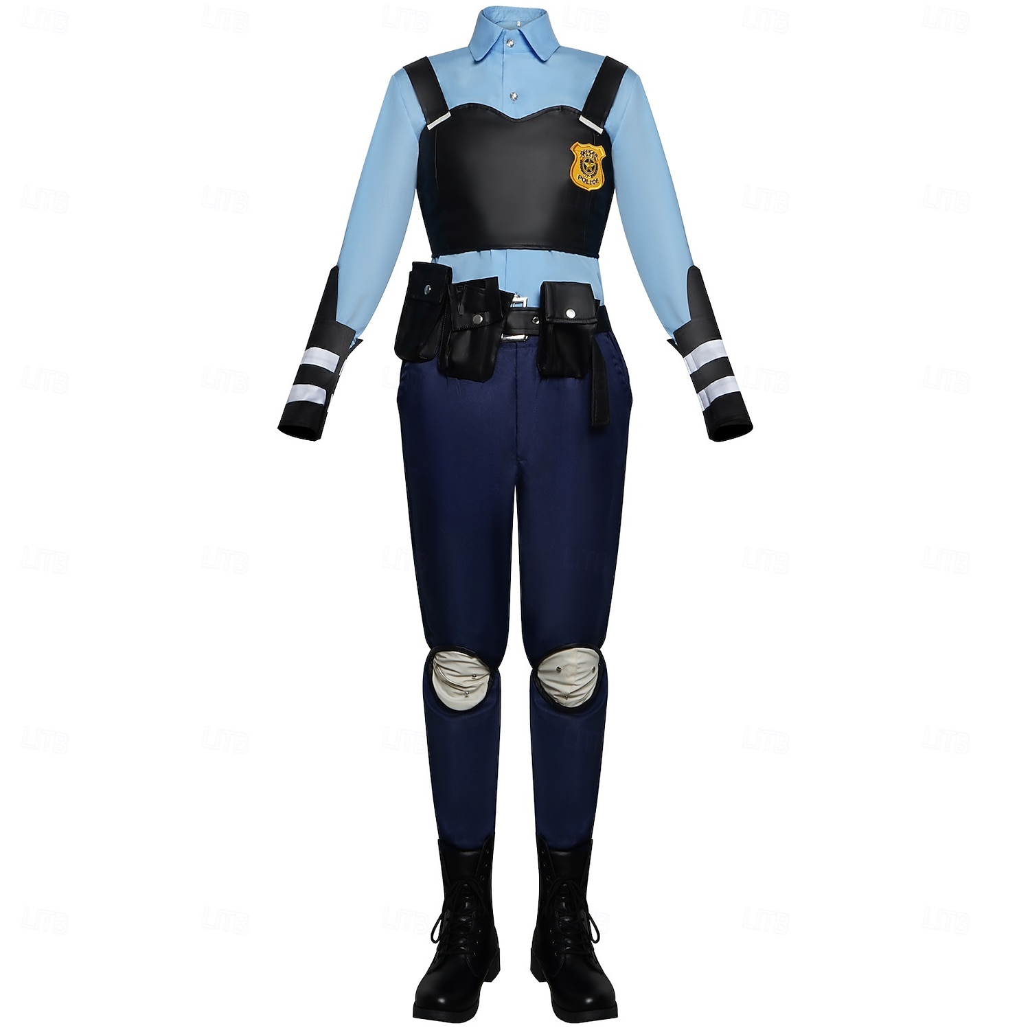Dyredetektiv Bunny Politikvinne Cosplay kostyme Drakter Eventyrfilm Cosplay Kostymer med film-TV-tema for Dame Jente Voksen Barne Halloween Karneval Ytelse Pedagogisk utkledning Kle deg ut p 2026 - $66.99 –P1