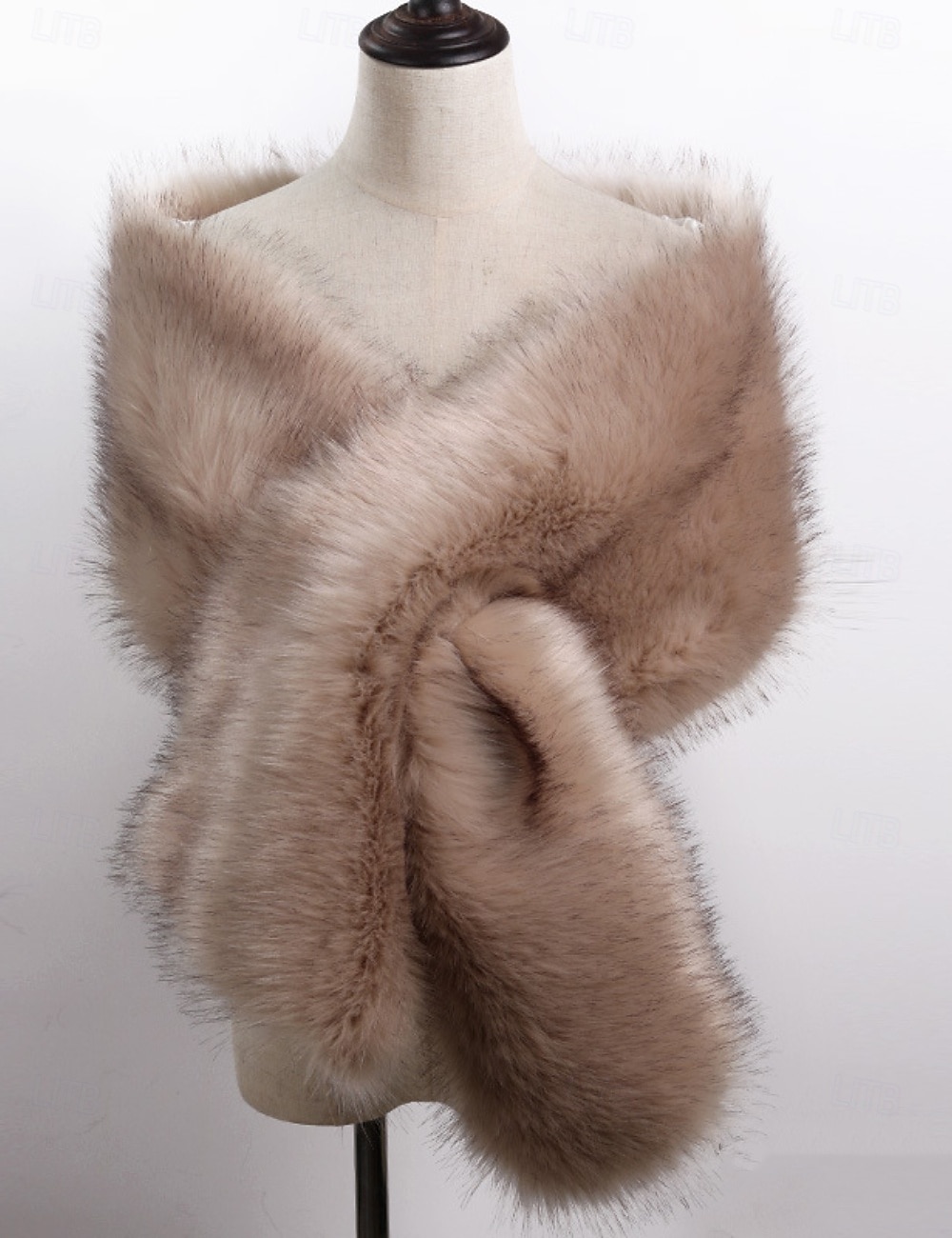 Kunstpelz-Umhänge Damenumhang Elegant Vintage Ärmellos Kunstpelz Hochzeit Schals Mit Unifarbe Für Party Herbst 2026 - $45.99 –P30