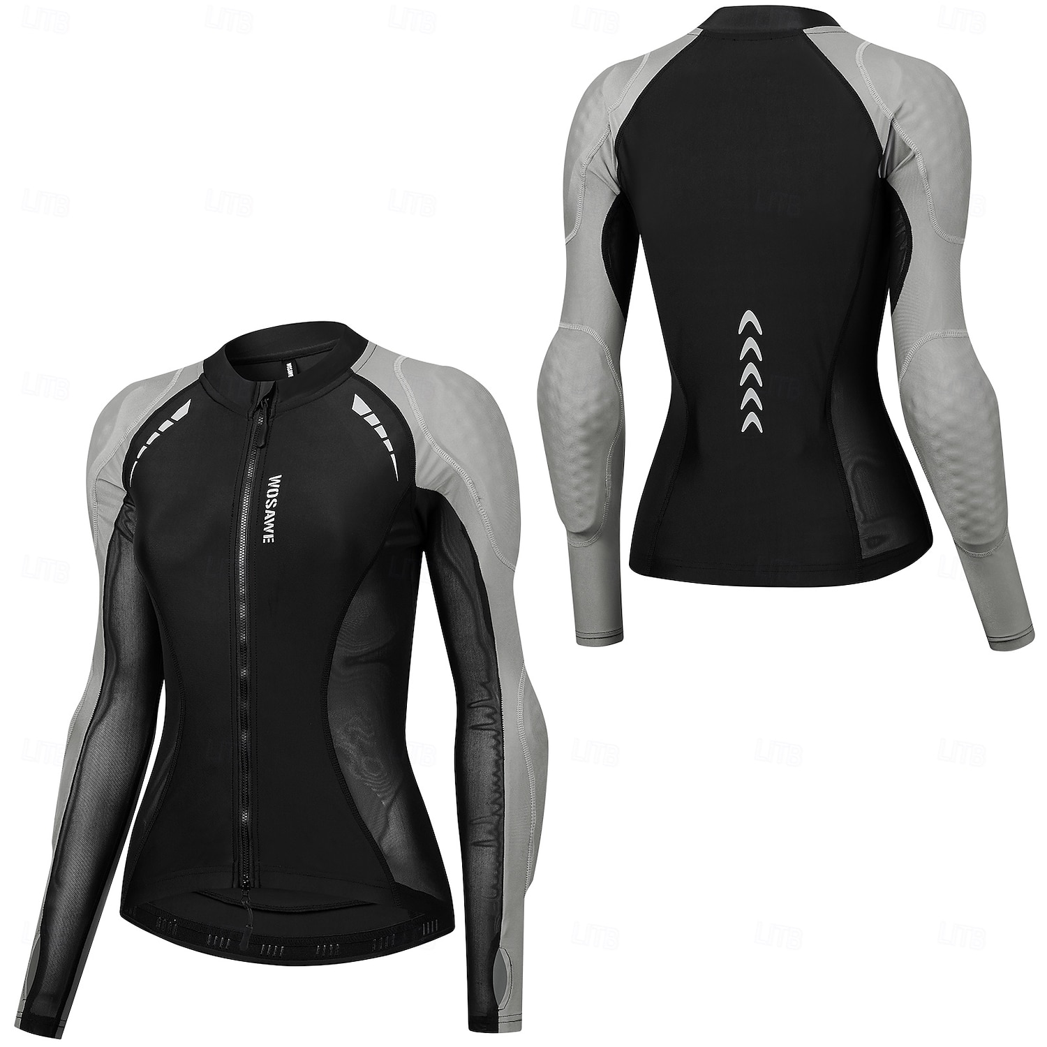 Γυναικεία Μπουφάν ποδηλασίας Φανέλα ποδηλασίας Ντάουνιλ Τζέρσεϋ Μακρυμάνικο Ποδηλασία Βουνού Ποδηλασία Δρόμου Καλοκαίρι Άνοιξη Μαύρο / Πορτοκαλί Υακινθί+Γκρίζο Συμπαγές Χρώμα Ποδήλατο 2026 - $77.99 –P7