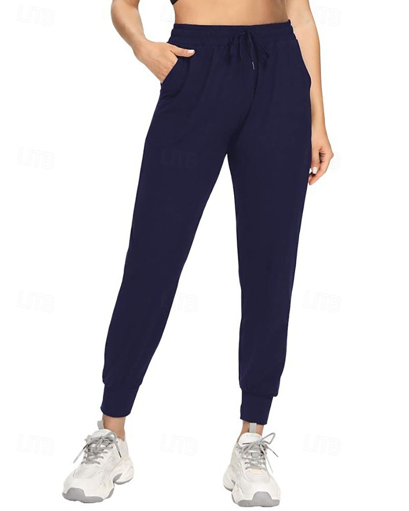 בגדי ריקוד נשים מכנסי טרנינג מכנסיים מחודדים צ'ינו אופנתי סגנון רחוב יום יומי באורך מלא מותן בינונית אחיד שרוך כיס קומפורט נוח מיקרו-אלסטי יומי בָּחוּץ חופשה אפור כהה שחור לבן יין אביב סתיו חורף רגיל 2026 - $22.99 –P5