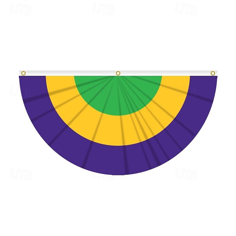 Brazil Carnival Flag, Mardi Gras Half Flag, Carnival Party Decorations, Festive Atmosphere, Colorful Festival Flag for Home, Parade, and Outdoor Event Decor 2026 - $6.99 –P11