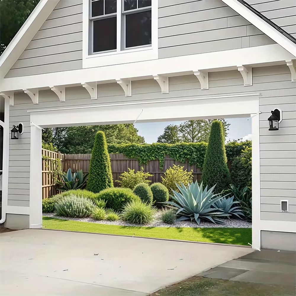 Tampa da porta da garagem Grande pendurado Árvore Rústico 3D De Festa Exterior Fundos de fotografia Porta de Entrada Decoração de casa de 2026 por $49.99 –P4