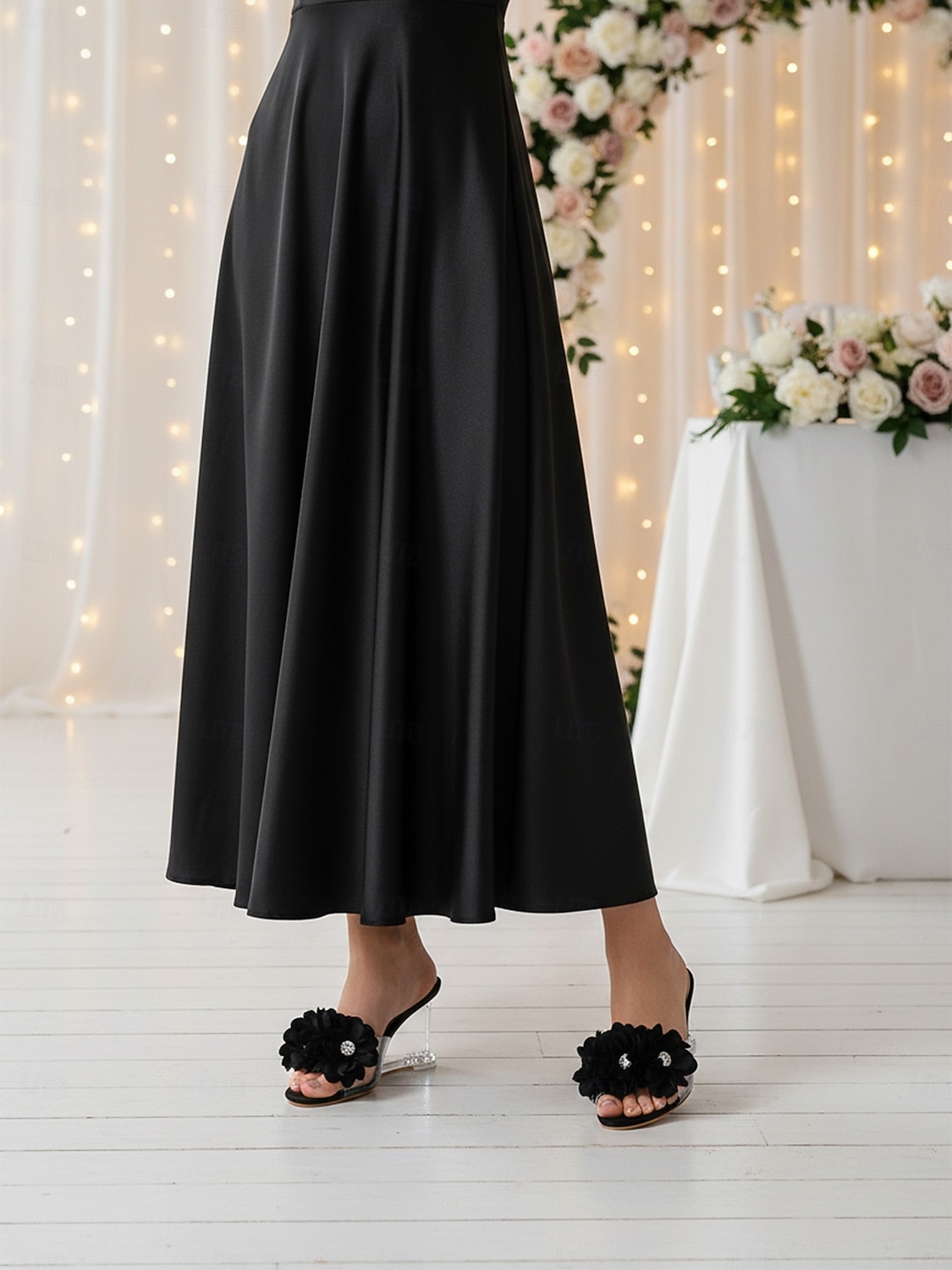 Women's Floral Clear Heel Slide Sandals, Transparent Low Heel Mules for Bridesmaids, Elegant Garden Wedding & Outdoor Ceremony Shoes 2026 - $46.99 –P4