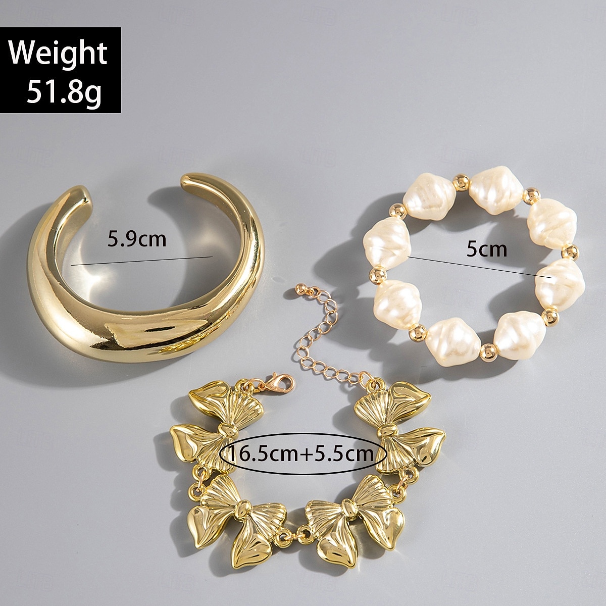 Samba Accessories Boho Gold Tone Stackable Bracelets - Faux Pearls, Wide Cuffs, and Geometric Charm Bangles for Womenl Performance Costume 2026 - $9.49 –P15