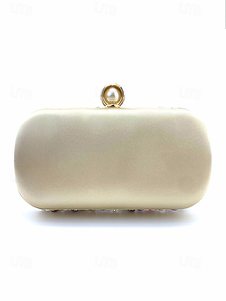 Women's Polyester Clutch Bag with Gemstone Embellishments, Chain Shoulder Strap, Large Capacity, Multiple Colors – Perfect for Weddings and Evening Parties 2026 - $34.99 –P9