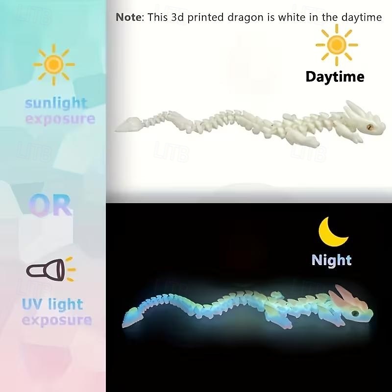 3D nyomtatott, artikulált, sötétben világító kristálysárkány tojással, nagy, beállítható, gyűjthető figura húsvétra, halloweenre, partikra, lakberendezésre, születésnapi és karácsonyi ajándékokra, 2026 - $17.99 –P7