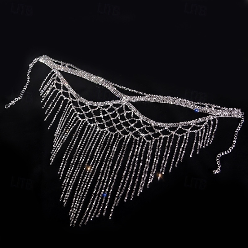 Samba Accessories Sparkling Rhinestone Masquerade Mask - Crystal Draping Face Veill Performance Costume 2026 - €22.01 –P5