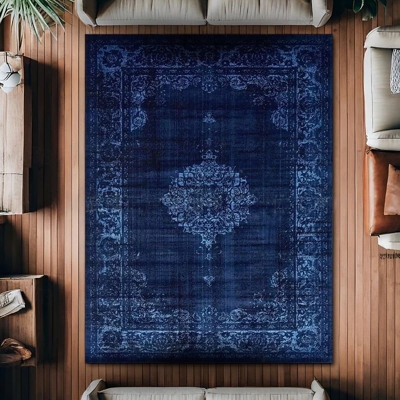 Vintage persisk matta, fläckbeständig och lätt att rengöra, etnisk soffpläd, halkfri sängmatta i sovrummet, slitstark och elegant golvdekor i vardagsrummet 2026 - $3.99 –P20