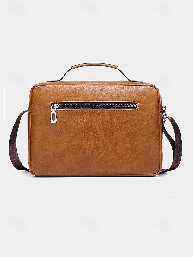 borsa a tracolla da uomo in similpelle, multitasche, grande capacità, elegante tracolla, disponibile in più colori del 2026 a $24.99 –P7