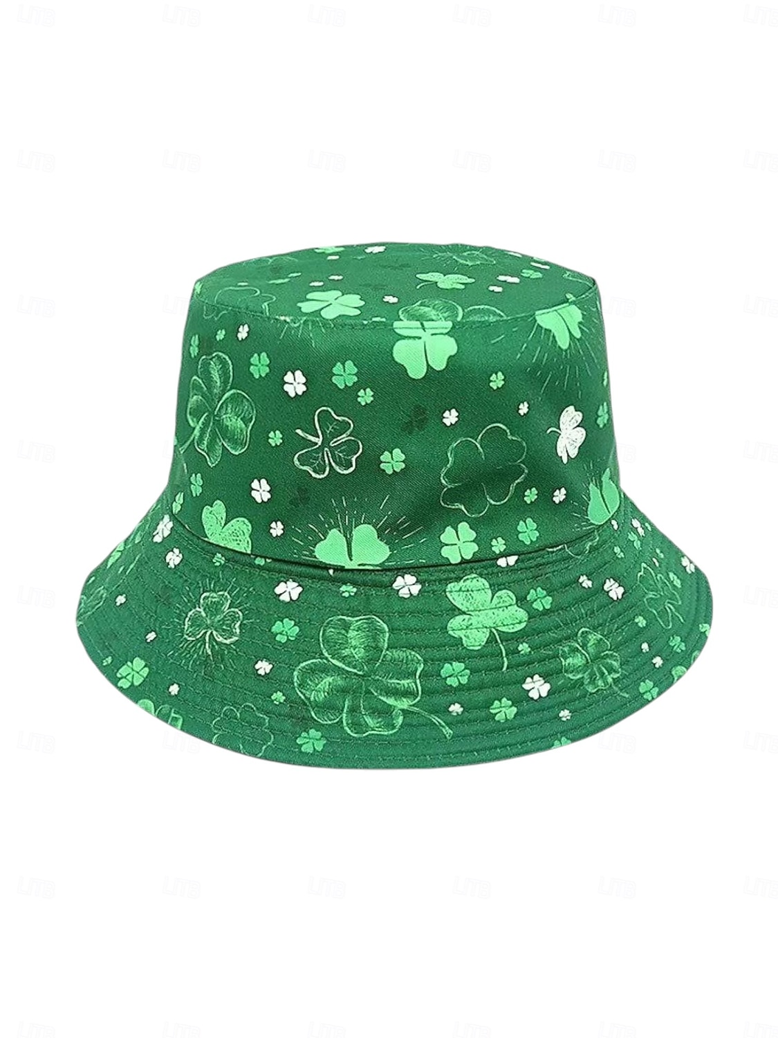 Sombrero de pescador con estampado de trébol verde para mujer: divertido y elegante para el Día de San Patricio, festivales y ropa informal. 2026 - $11.99 –P7