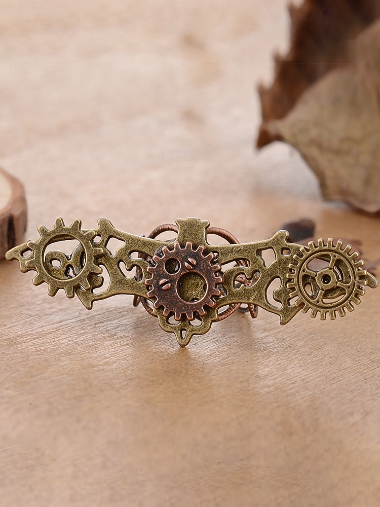 Naisten Mardi Gras steampunk antiikkiseosrataskäyttö ja kelloa käden sormus - monivärinen teollinen lisävaruste karnevaaleille ja pukeutumisjuhliin 2026 - $7.99 –P9